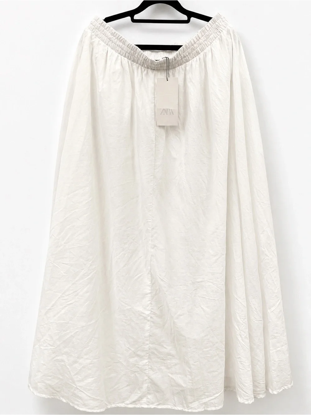 ZARA White Cotton Layered Midi Skirt. XL NWT